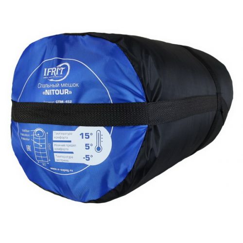 Спальный мешок с подголовником "IFRIT NITOUR -5" Dewspo 210D, 240х85